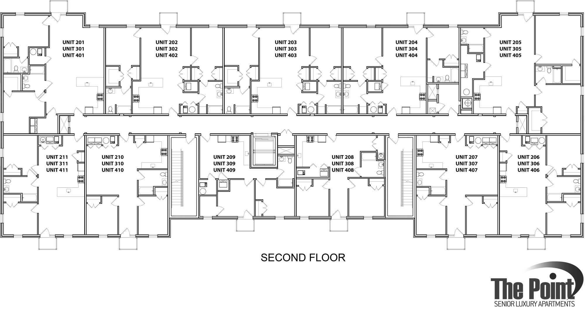 Building 2-3-4 Floor Layout